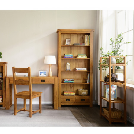 Rustic Oak : Kệ Sách Gỗ Sồi - 90cm